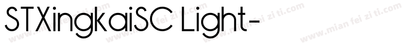 STXingkaiSC Light字体转换